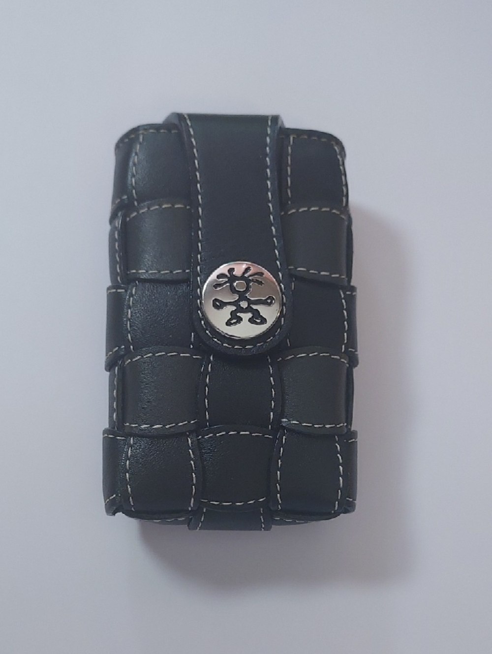 Crumpler Belt Bag Pouch Woven Leather Black Backpack Strap Pouch Vintage